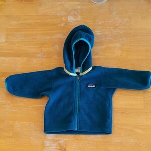 Patagonia Kids Teal Fleece Zip-Up Hoodie
